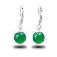 Retro ethnic natural green agate ear hooks zircon green chalcedony earringspicture11